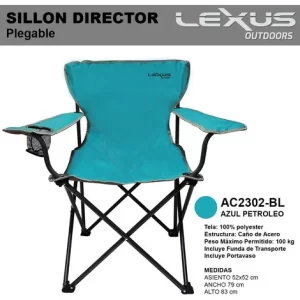 Sillón Director de Camping Lexus - Azul Petroleo 