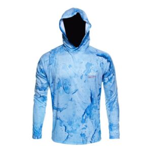 Remera King Fish Dry Estampada Con Capucha Celeste Agua 654